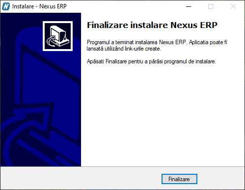 Instalare aplicaţie Nexus ERP